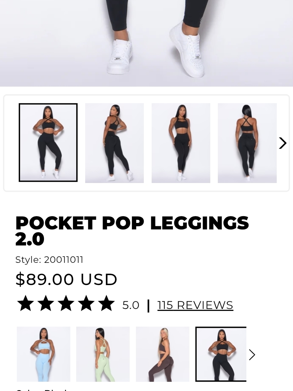 POCKET POP LEGGINGS 2.0 — Black